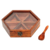 Wooden Hexagon Spice Box
